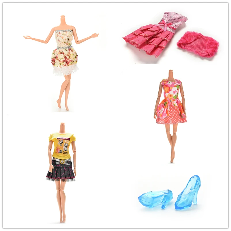 Fashion Handmade Clothes Flower Dresses Package Hip Skirt For  Doll SP