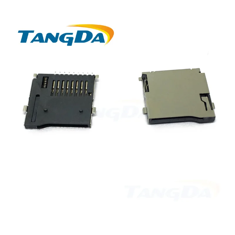 

Tangda High quality tf card connector microsd card slot push-push micro sd 9P 9pin Copper welding AX