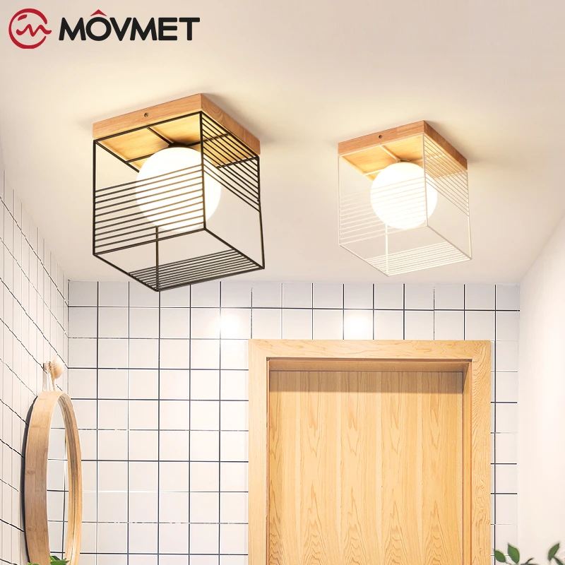 Kaufen Vintage Decke Lichter Schwarz Weiß Goldene Loft Led Decke Lampe Geometrische Form Eisen Käfig Wohnzimmer Schlafzimmer Home Led