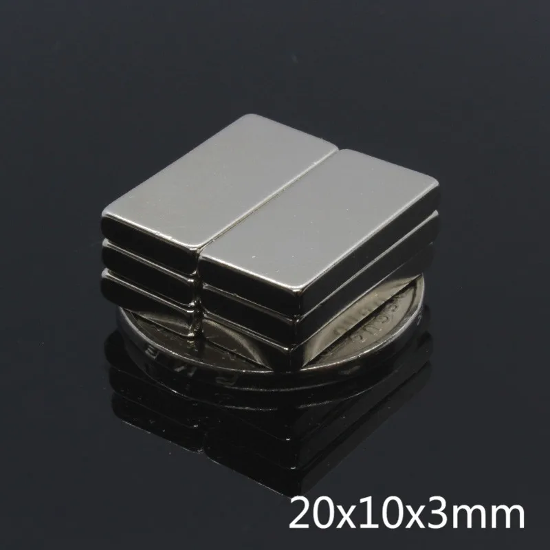 5 шт. 20x10x3 мм супер сильные Редкие земные магниты 20*10*3 блок крафт мощный магнитный