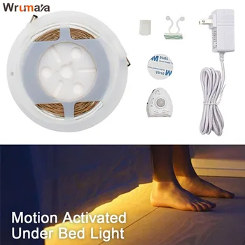 

Wrumava Bed Light with Motion Sensor and Power Adapter, Under Bed Light Motion Activated LED Strip for Baby room Stairs Cabinet