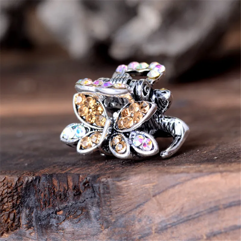 

High Quality Butterfly Hair Claws Girls Headwear 5 Color Rhinestone Crab Hairpin Claw Clip For Women Hair Jewelry Accessories