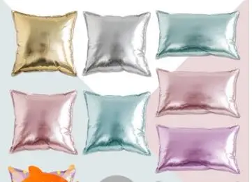 المعادن اللون بو ستارة جلدية غطاء جلدية المخدة كنبة مكتب وسادة الخصر غطاء قطني كيس وسادة داخلي