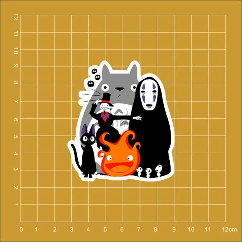 

Japanese anime movies Spirited Away Notebook refrigerator skateboard trolley case decals backpack Tables sticker PVC car sticker
