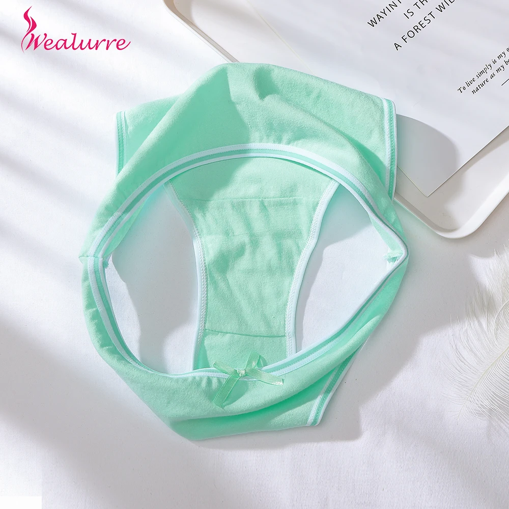 Wealurre 6 Colors Ladies Woman Underwear Cotton Panties Women Low Waist Brief Plus Size Sexy Solid Spandex Underwear Intimate