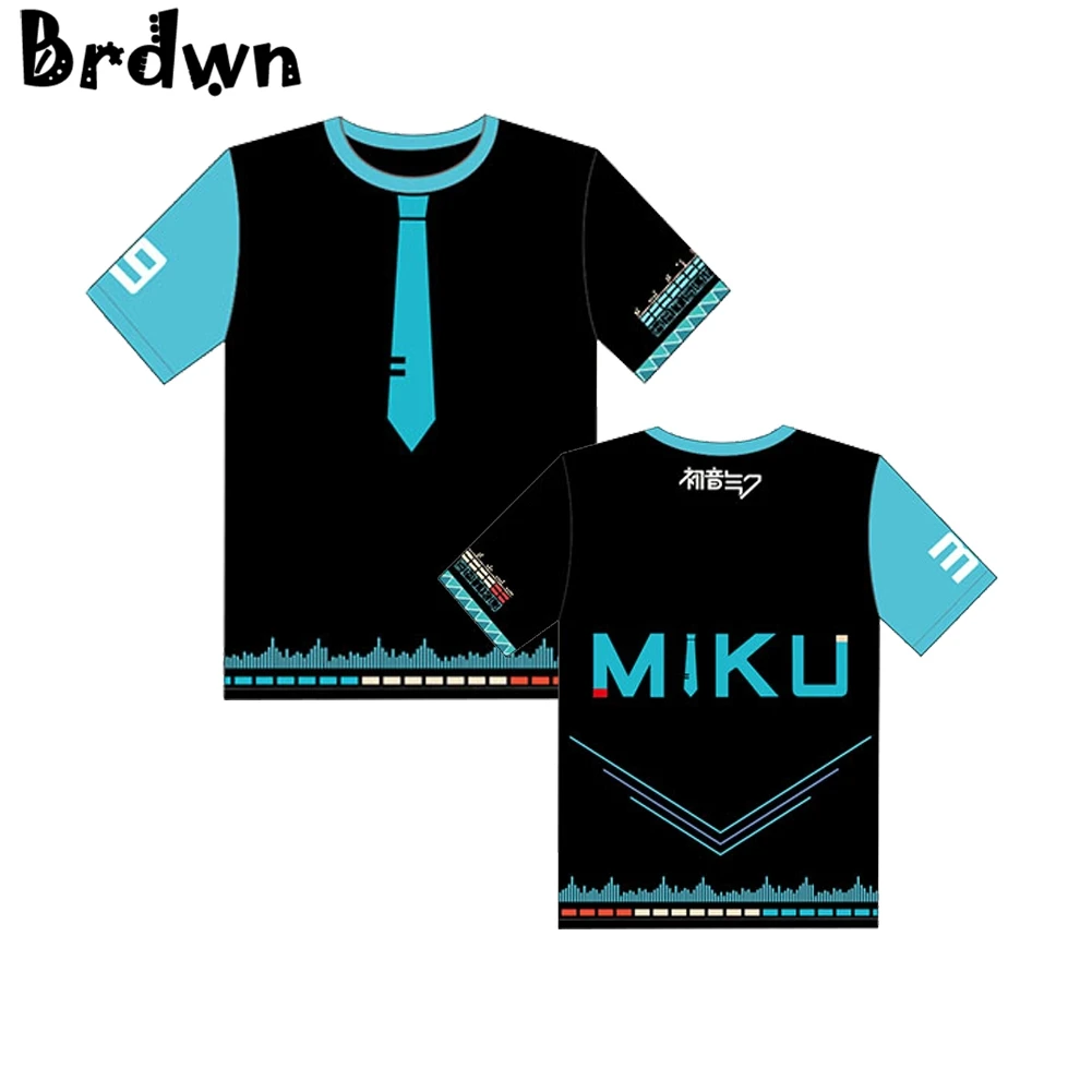 Футболка Brdwn Hatsune Miku для косплея футболка с короткими рукавами хлопковые топы