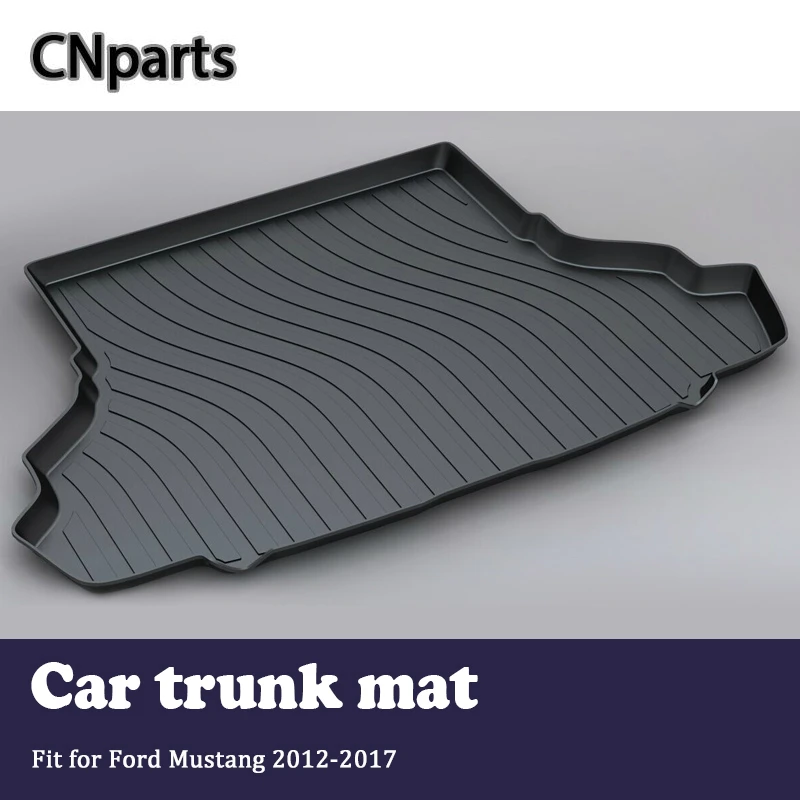 

CNparts 1Set Car Cargo rear trunk mat For Ford Mustang 2012 2013 2014 2015 2016 2017 Boot Liner Tray Anti-slip Mat accessories