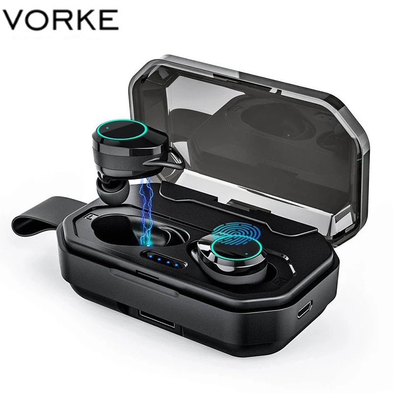 Vorke X6 наушники-вкладыши TWS с наушники IPX7 Bluetooth V5.0 4 часов проигрывания наушники стерео наушники-вкладыши Наушники с зарядной базы 3000 мА-ч