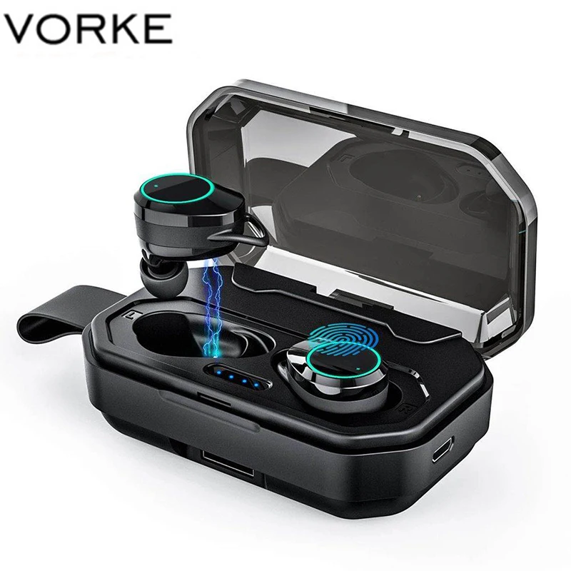 Vorke X6 TWS наушники IPX7 Bluetooth V5.0 4H Playtime стерео в ухо с зарядной базой 3000 мАч|Наушники и