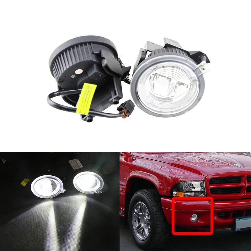 New E4 CE Led Front Fog Lights W/ Xenon White Daytime Running DRL