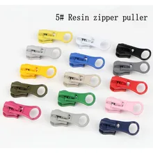 5 # resin zíper sliders tenda bagagem casaco jaqueta roupas zíper extrator diy costura artesanal acessórios 20 pçs/lote