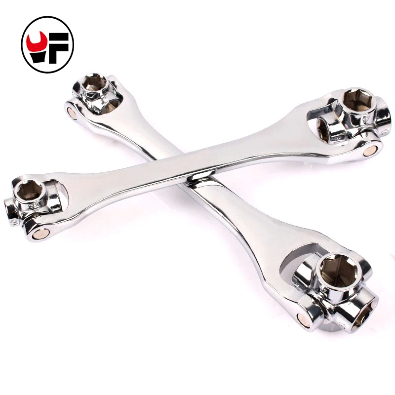 

8 in 1 magnetism universal head wrench universal key hexagons set socket flexible spanner wrench chrome vanadium hand tool D2007