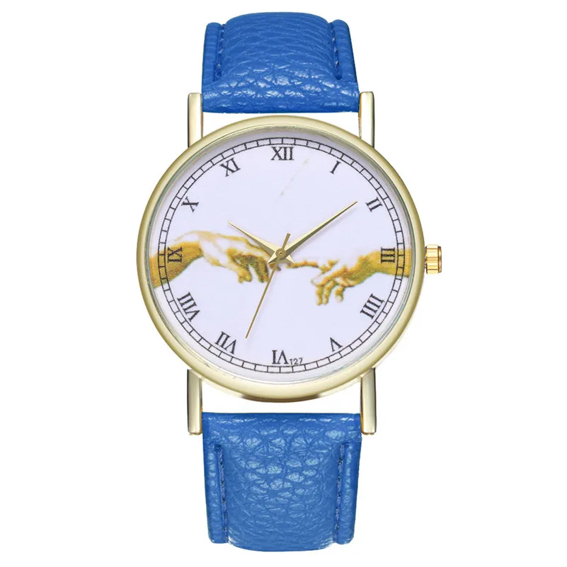 New Arrival, 2018 Watches Women fashion leather female watch vintage watch dress watches printed retro relogio reloj montre M23 (1)