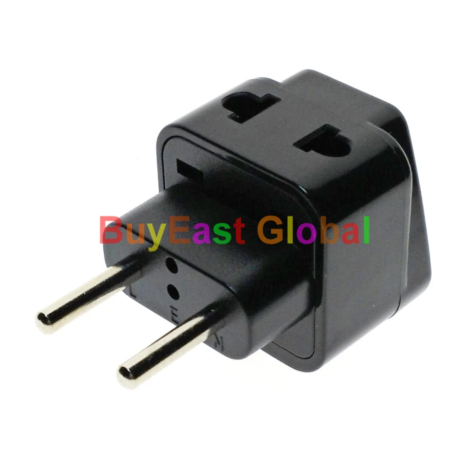 

(1 PC) EU Electrical Plug Adapter 2 Multi Outlet AC100~250V 10A Black Color