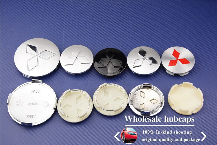 SET OF 4x60mm Mitsubishi Lancer MR554097 Wheel Center Caps Hubcaps