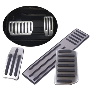 

DWCX 3pcs/set Sport Non-Slip Gas Fuel Brake Pedal Accelerator Pad &Footrest Cover Cap Fit for Tesla Model S / X Stainless Steel