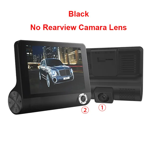 MaoHooMa Car Dvr 3 Camera Lens 4.0 Inch Dash Cam Auto Video Recorder Registrator Dual Lens With Rear View Camera DVRS Camcorder - Название цвета: No Rear Camera