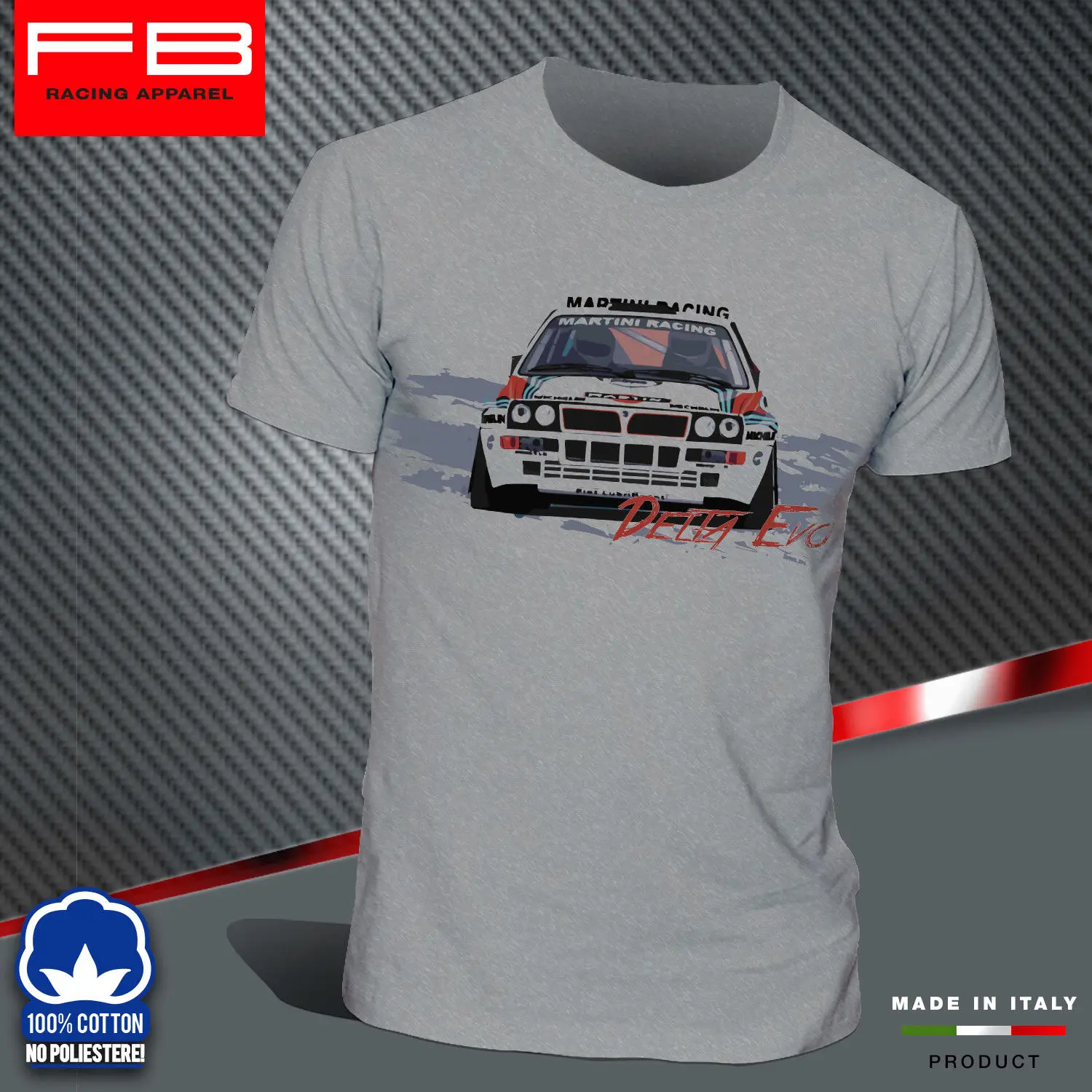 Herren Printed T-shirt Lancia Delta Integrale Martini