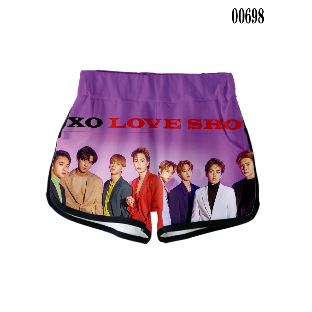 Женские шорты EXO Love Shot с 3D принтом горячая Распродажа 2019 модная повседневная