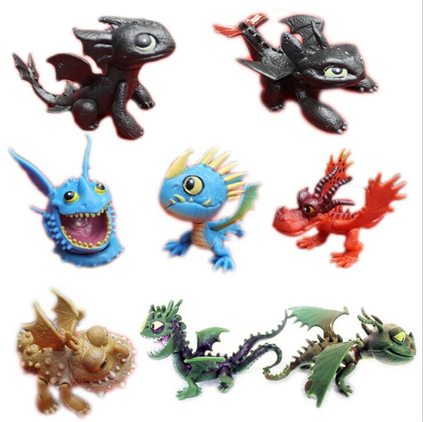 8PCS Cartoon Mocie How to Train Your Dragon Kids Plastic Bulk toy dolls kid giftin Action & Toy