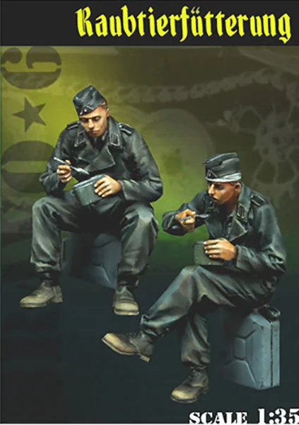 

1/35 Scale Unpainted Resin Figure Dining soldiers 2 figures collection figure