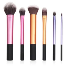 6 pçs pro pincéis de maquiagem conjunto cosméticos sombra pó fundação blush lábio pincel ferramenta pinceaux maquillage compõem ferramentas