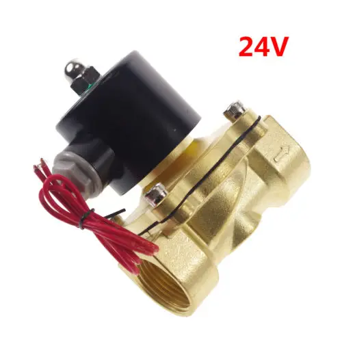 

24VDC Water Air Oil Brass N/C Electric Solenoid Valve 1" inch BSPP x 1