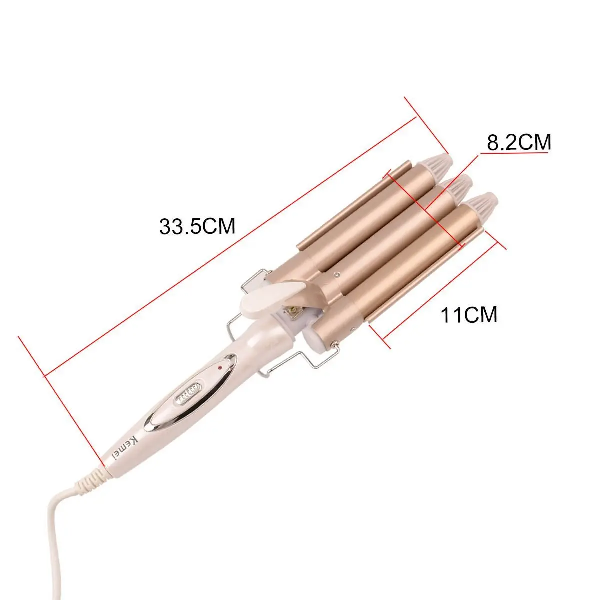 

Kemei Professional Hair Curling Iron Ceramic Triple Barrel Hair Curler Irons Hair Wave Waver Styling Tools Hair Styler Wand