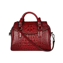 Новинка, роскошные женские сумки, дизайнерские сумки высокого качества из натуральной кожи, Большая вместительная сумка-мессенджер из воловьей кожи, Аллигатор