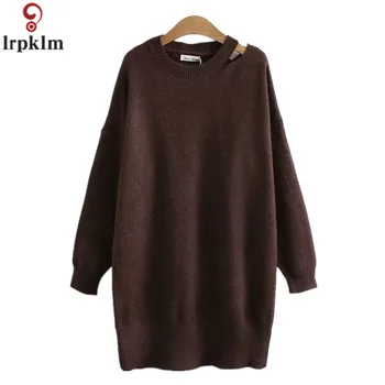 

Winter Autumn Ladies Sweater Long Knitted Pullover O-Neck Women Sweaters Cashmere Solid Female 2018 Sweater CH641