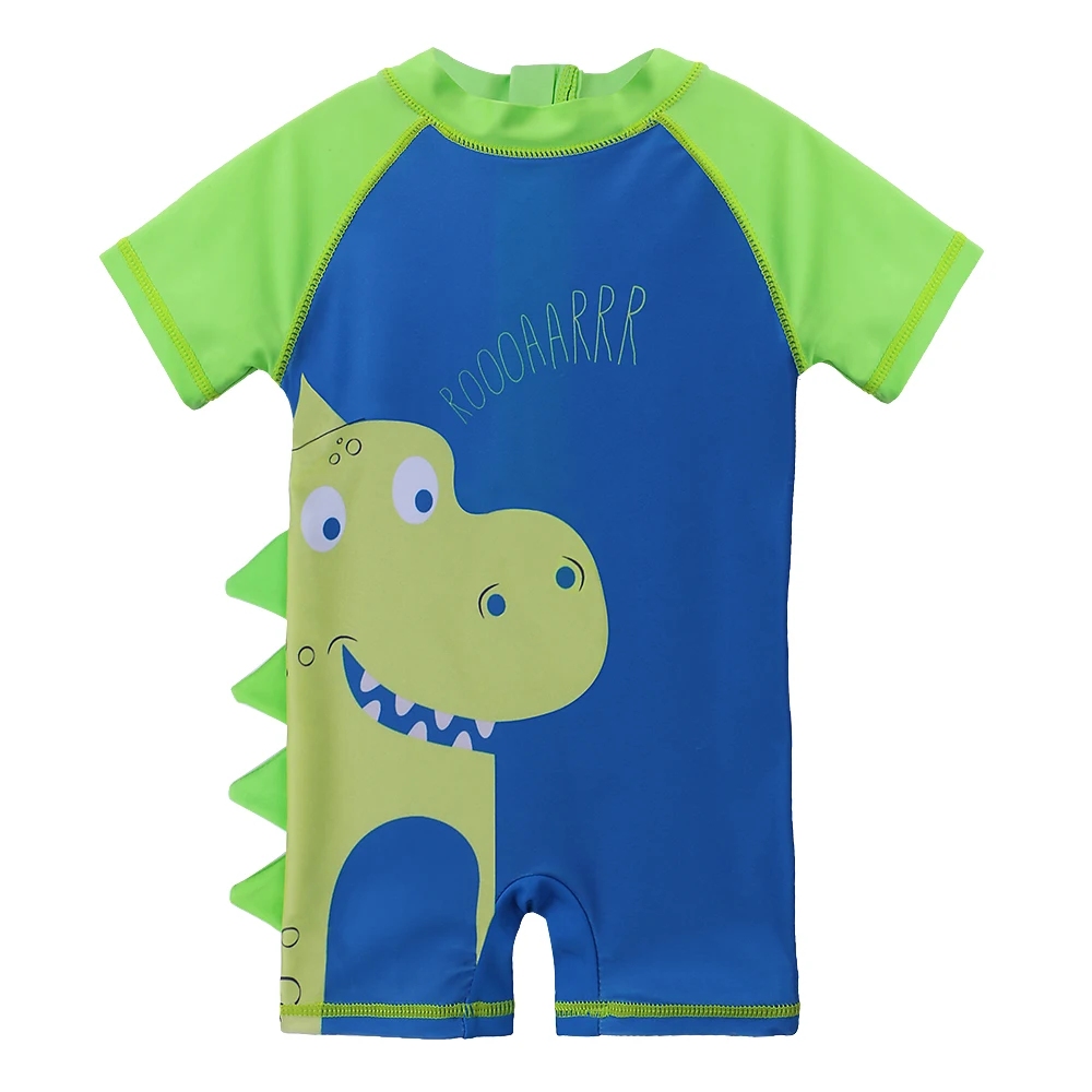 

BAOHULU Cartoon Short Sleeve Baby Swimwear Boys Rash Guards UPF50+ Toddler Swimsuit One Piece Sun Protection Bathing Suits Kids