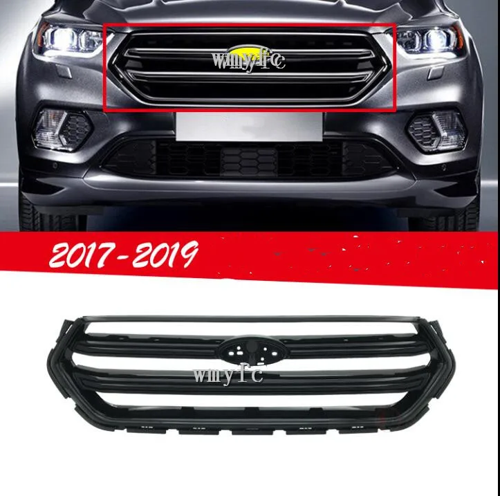 Car Front Around Mesh Grille Grills Cover Trims For Ford Kuga Escape 2017 2018 2019