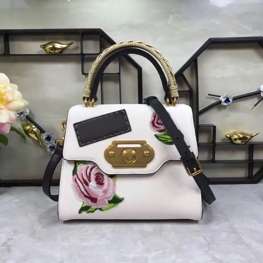 

Quality Guaranteed~Fashion Walking Show Series Flower Pattern Women Genuine Leather Handbag\Bag Designer Lady Totes Shoulder Bag