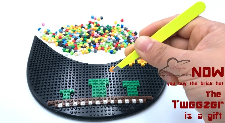 Мозаики DIY Съемная инкрустация кирпича шестерни игрушечные строительные блоки пластины поля для шляпа Открытый Хип Хоп Snapback шляпа бейсболка