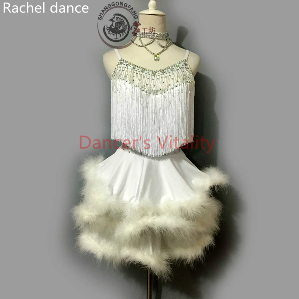 2017 элегантное платье для латинских танцев женщин и девочек жгут сальса Самба