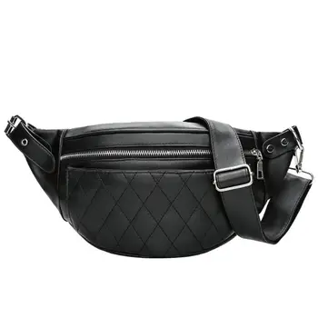 

Men Waist Bags PU Leather Unisex Solid Zipper Waist Bag Fashion Pack Bum Belt Chest Bag for Men Women Masculina Bolsos Mujer