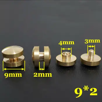 

50pc Q3-9x2 Solid Brass belt screw Chicago Screw Leathercraft