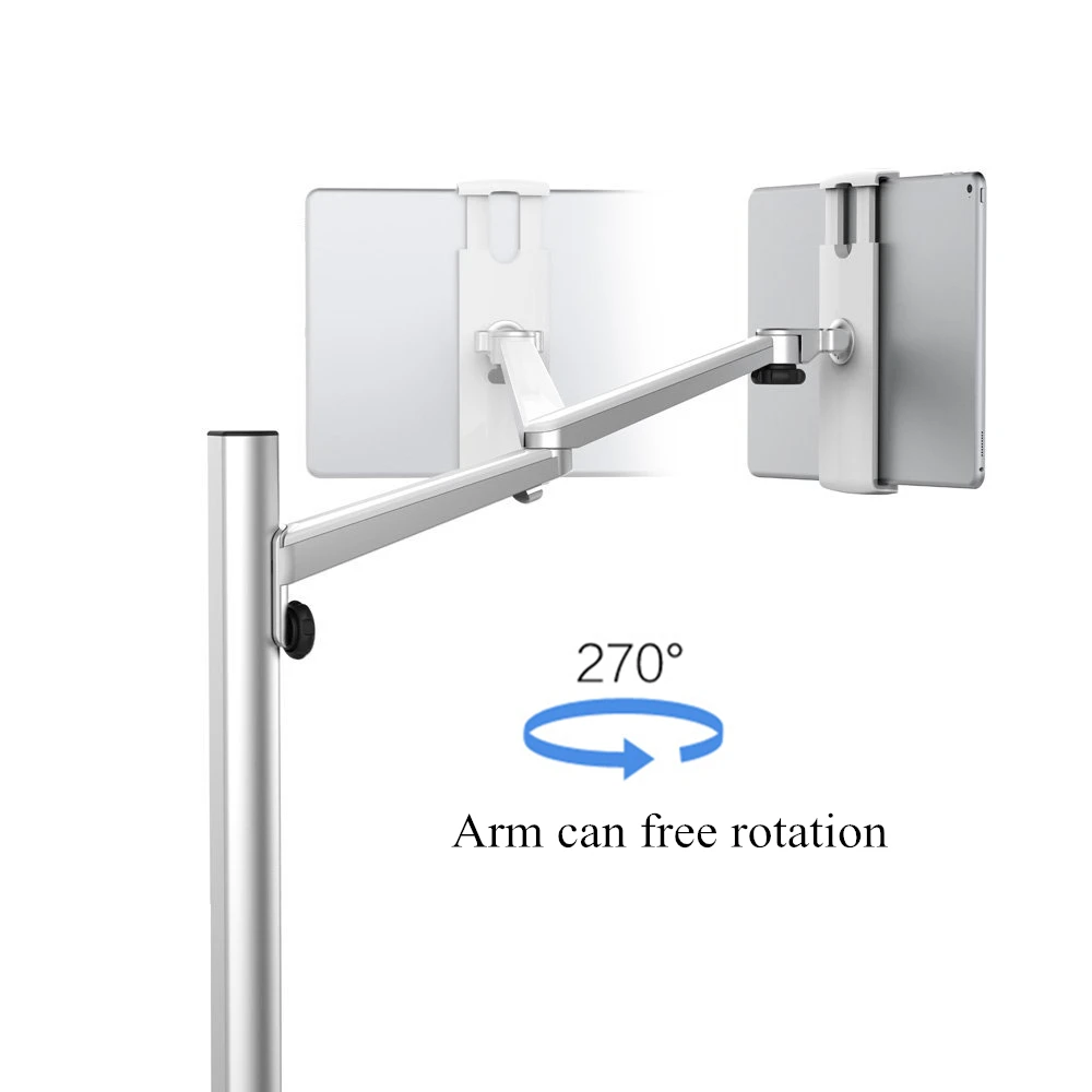 Tablet Floor Stand Aluminum Height Adjustable
