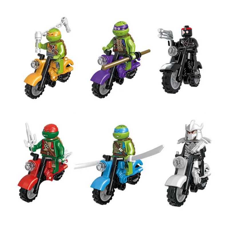 6 шт./компл. Hasbro Marvel Мстители Железный человек Капитан Америка Халк Классическая модель куклы мотоцикл строительные блоки игрушки для детей - Цвет: 2