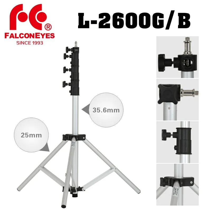Falcon Eyes L 2600G/B 258 см легкий штатив 4 секции регулируемый портативный для фотокамеры