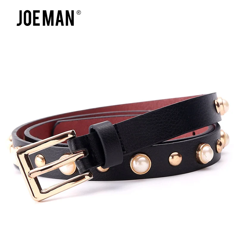 2017 Metal Belts For Women Pearl Belt Gold Buckle Designer Brand High Quality Lady Black Belt ...