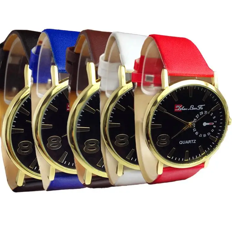 Best Selling Fashion style watches Leather Strap Casual watch big dial