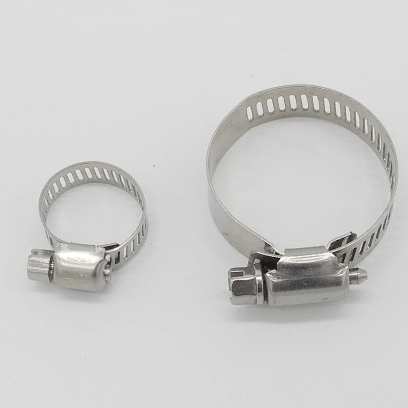 10pcs Stainless Steel Hoop , SS304 Pipe Clamp Adjustable Clamp Hardwaer