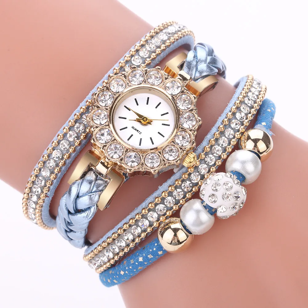 DUOYA брендовые новые часы женские цветочные Популярные Кварцевые часы роскошные часы с браслетом для женщин наручные часы с драгоценными камнями bayan saat 533