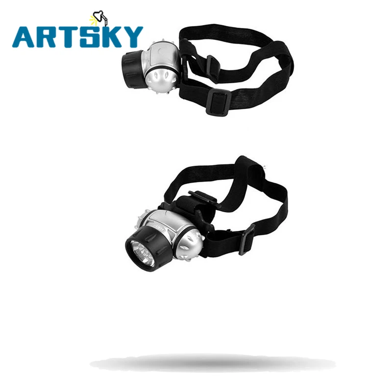 

Free Shipping Waterproof Headlight 7 LED Headlamp AAA Battery Head Lamp LED Flashlight Torch for Hunting Camping Fishing