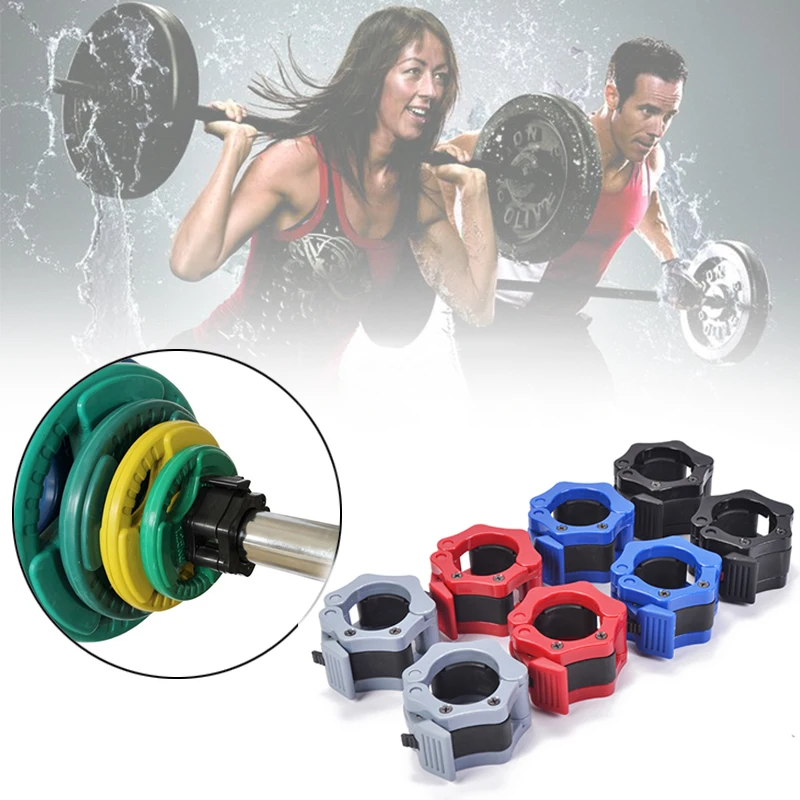 

50mm Lifting Bar Lock Snap Gym Random Color Collar Clamp Barbell Jam Spring