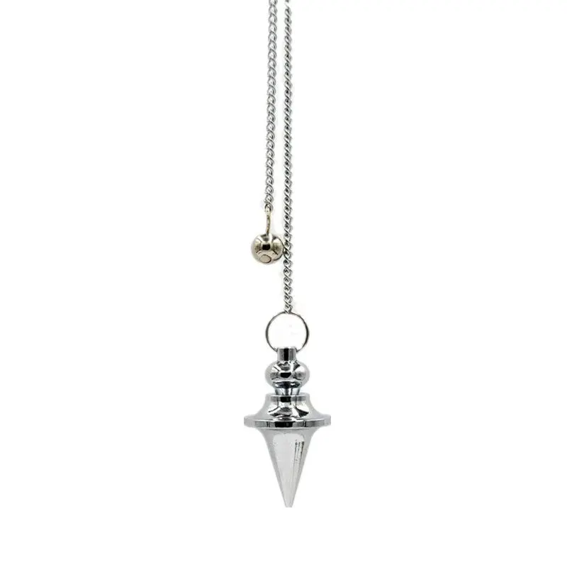 

Balance reiki pendulum Natural Stone Amulet Healing Pyramid spiritual Circular Cone pendulums for dowsing Charms Chakra Jewelry