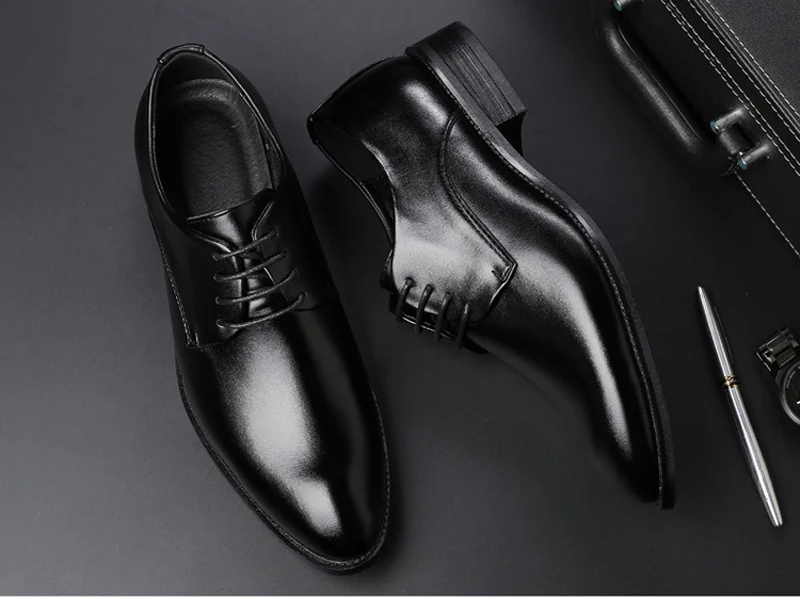 Туфли-оксфорды из лакированной кожи для мужчин; модельные туфли; Мужская официальная обувь; итальянские свадебные туфли с острым носком в деловом стиле размера плюс 48; 613