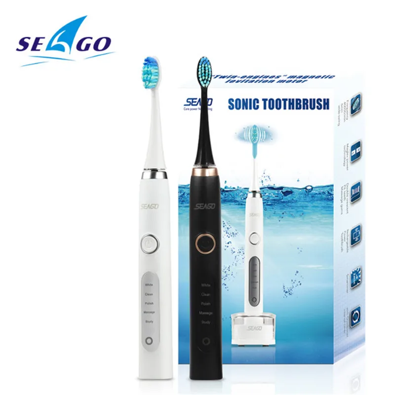 

SEAGO S8 Sonic-smart Electric Toothbrush 5 Brush Modes Whitening USB Rechargeable IPX7 Waterproof Toothbrush