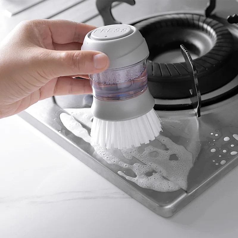 Автоматическая добавка жидкости миска для мытья посуды щетка для мыла жидкая щетка с бак для моющих средств кухонные чистящие инструменты